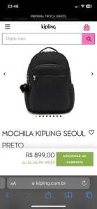 Mochila Kipling Colegial / Universitaria
