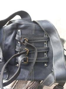 Mochila De Motoqueiro Em Couro Legtimo  Grande