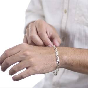 Prata 925 Pulseira 5mm Original Premium