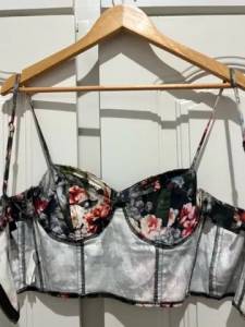 Cropped Topshop Estilo Corset