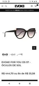 culos De Sol Evoke Feminino Original.