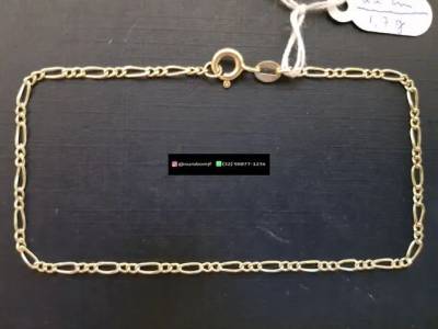Pulseira / Tornozeleira De Ouro 18k - Modelo 2x1