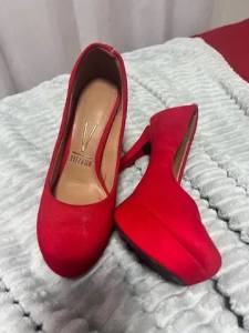 Sapato Vizzano Vermelho Salto
