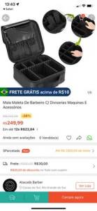 Maleta Barbearia Com Divisorias