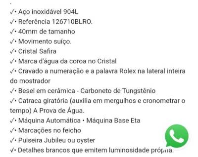 Relgio Rolex Gmt Batman Jubileu Automtico Entregamos