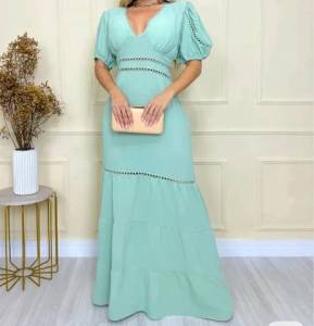 Vestido Longo J Cor Verde Menta