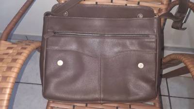 Bolsa Em Couro Legtimo De Ombro.