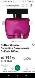 Perfume Coffee Boticrio Novo