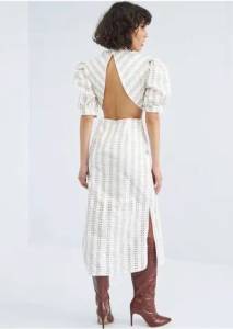 Vestido Super Midi Com Cut Off Lana Perfume