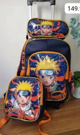 Mochila De Rodinha Naruto - Nova