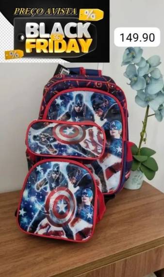 Mochila De Rodinha Naruto - Nova