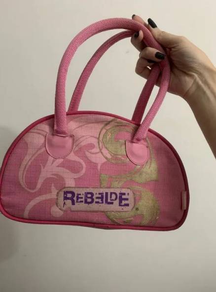 Bolsa De Mo Rebelde / Rbd Original (rosa De Cinza)