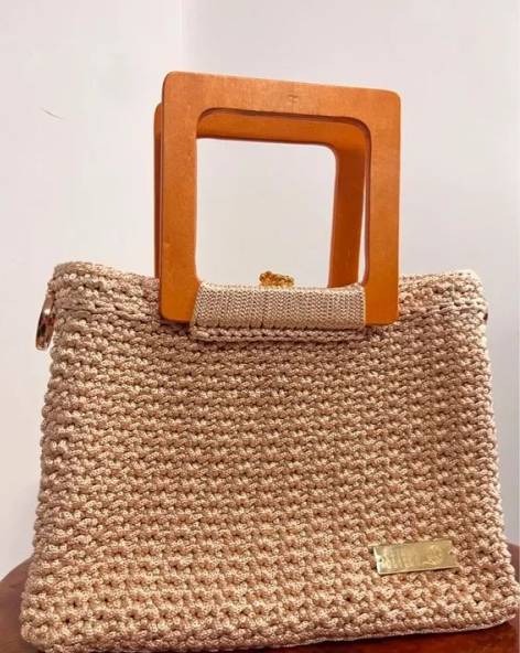 Bolsa De Ombro Com Ala De Madeira