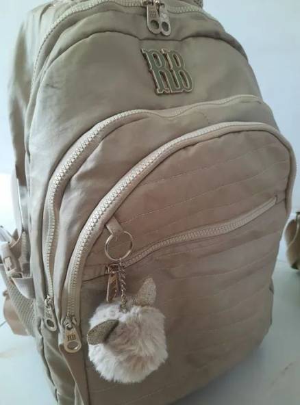 Mochila De Rodinha E Lancheira Rb - Rebecca Bonbon - Dourada
