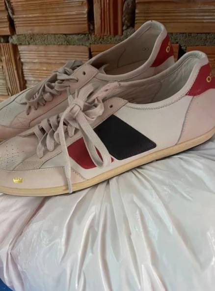 Tnis Casual Branco E Vermelho