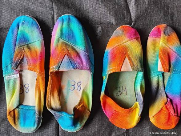 Sapatilhas Tie Dye Unisex Adulto Juvenil. Vrios Tamanhos.