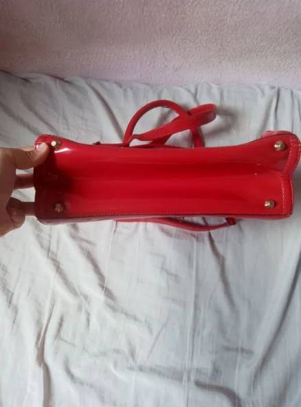 Bolsa Vermelha De Verniz