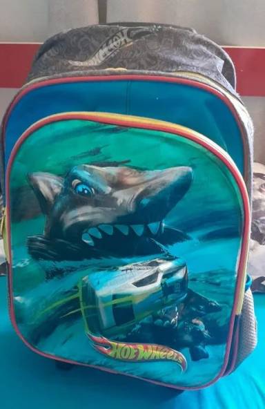 Mochila Escolar De Rodinhas Infantil Hot Wheels