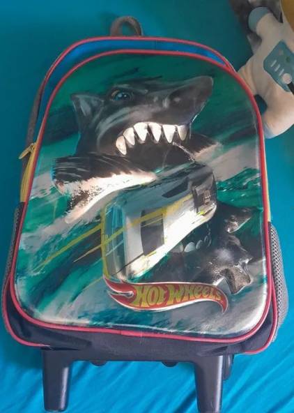 Mochila Escolar De Rodinhas Infantil Hot Wheels