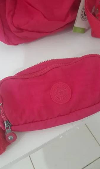 Kit Mochila, Bolsa E Estojo Kipling Vermelha