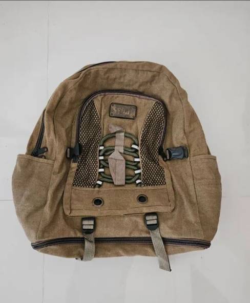 Mochila De Lona  Grande Expansvel