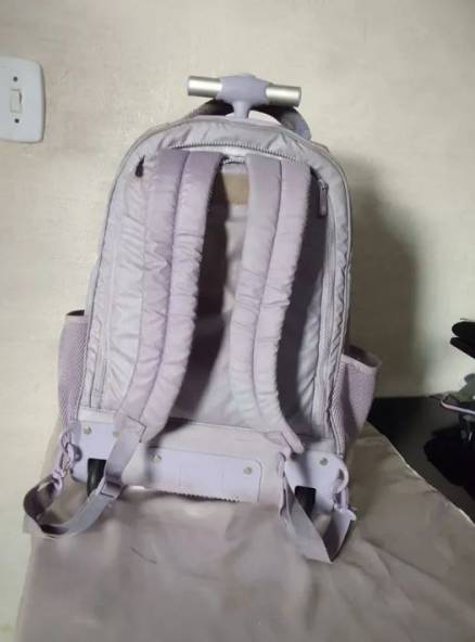 Mochila De Rodinha Com Carrinho - Nova!