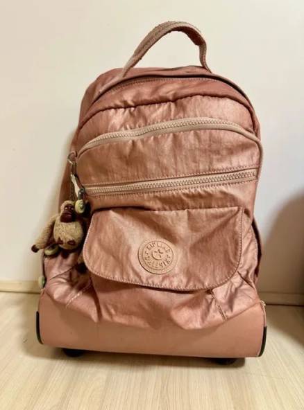 Mochila Kipling Com Rodinhas Rosa
