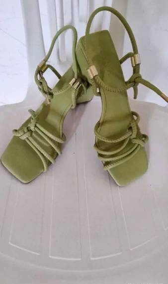 Sandlias Rasteirinhas Verde Dinni