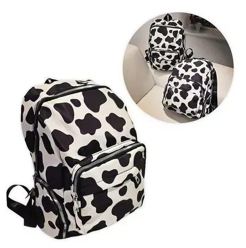 Mochila Faculdade Escolar Mdia Estampa Vaquinha Trabalho