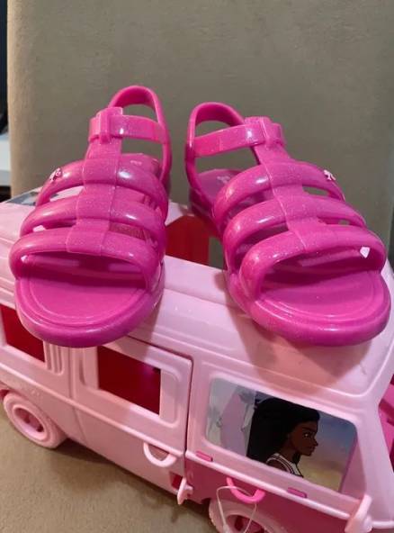Sandlias Barbie Infantis Rosa