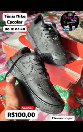 Tnis Nike Escolar Preto - Do 18 Ao 44