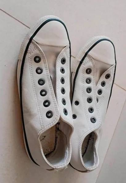 Tnis Casual Converse All Star Couro Branco Com Detalhe