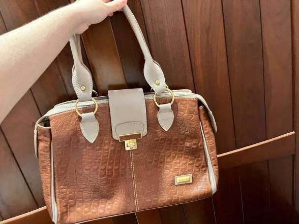 Bolsa Couro 100% Legtimo Marca Courofino