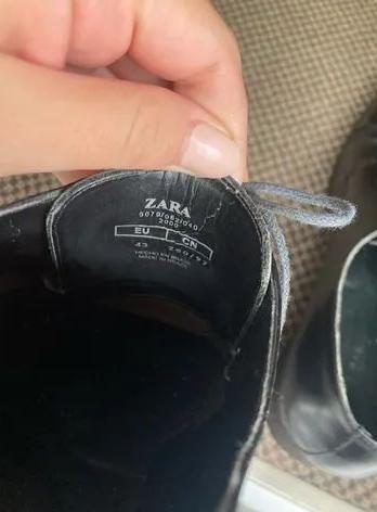 Sapato Social Zara Man 40 Couro