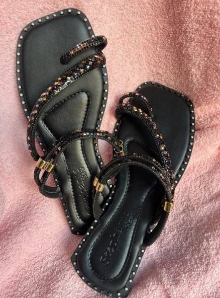 Sandlias Rasteirinhas Strass