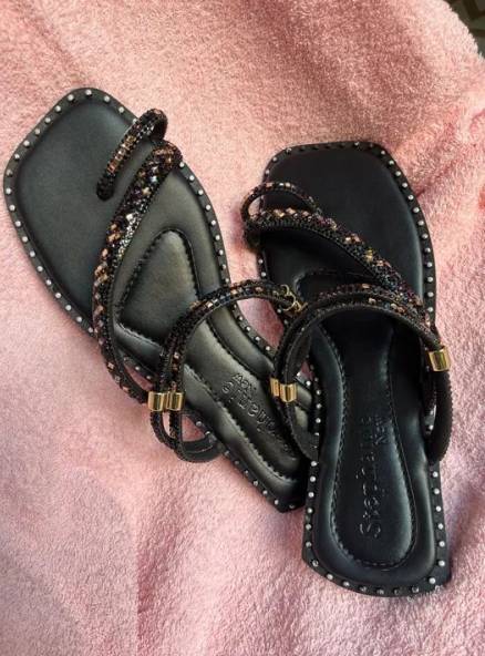 Sandlias Rasteirinhas Strass
