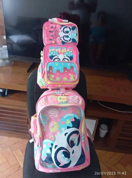 Conjunto Mochila+estojo+lancheira Puket Original