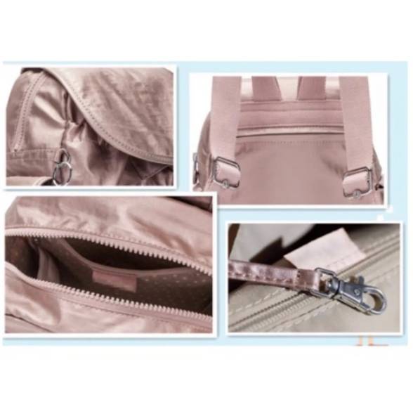 Mochila Kipling Rosa Metalizada
